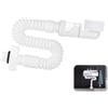CEWROM Sifone da 1 1/4 pollici, tubo di scarico flessibile, sifone regolabile a 360°, tubo di scarico con chiusura antiodore, per cucina, bagno (bianco)