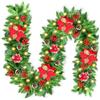 JTSIOV Ghirlanda Natalizia, 2,7 Metri con 30 LED, a Batteria, Impermeabile IP65, con Timer, per Interni ed Esterni, Ideale per Scale, Caminetto e Porta d'Ingresso