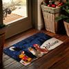 BRUBAKER Zerbino di Natale - Welcome Gatti nella neve - Zerbino per interni ed esterni - 45 x 75 cm Zerbino in fibra di cocco - Antiscivolo zerbino resistente alle intemperie e antiscivolo - Natale