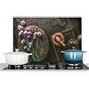 KitchenYeah© Paraschizzi Paraspruzzi per Cucina Lamiera Alluminio Alzatina | 60x40 cm - Top Decorazioni Cucine Spezie - Industriale - Natura morta