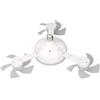 Fafeicy Luce Ventilatore a Soffitto con Telecomando a 3 velocità Motore CC Regolabile a 3 Temperature di Colore Scimmia 2000lm luminosità per la del Soggiorno Camera da Letto