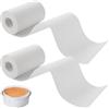 AKOLAFE 2 rotoli di carta da forno, 50 m x 10 cm, riutilizzabili, in silicone bianco, per rettangolari, teglie, torte, pizza, formaggio, torte, pane
