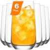 NORDIC SCHILLER Bicchiere Long Drink Set 6, 480ml 100% SENZA PIOMBO Bicchieri Cocktail Particolari, Bicchieri Acqua Moderni, Bicchieri Tumbler, Bichiere Succo, Highball Glasses
