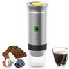 Liwankaqi Macchina per caffè espresso portatile, macchina per espresso elettrica, senza fili, 3 in 1, capsula in polvere per campeggio, viaggi (Argento)