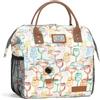 Lekespring Borsa termica da donna, 10 litri, piccola borsa termica per viaggi, lavoro, picnic, esterno (vetro calice)