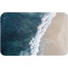 OnlyWow© Tappetino Bagno Tappeto Doccia Bath Mat Antiscivolo Moderni | 80x50 cm - Rettangolare - Decorazioni Memory Foam Lavabile Tappeti Spiaggia - Mare - Onde
