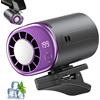 XUDUOO Ventilatore per condizionatore d'aria da auto con display a LED, mini ventola di raffreddamento portatile, rotazione a 360° e 199 velocità regolabili, ventola di raffreddamento ricaricabile