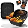 Zorenlepo Accessori Airfryer in silicone con Philips serie 4000 NA460/00 NA462/70, confezione da 2 stampi da forno con design Airflow, 10 l, doppio basket, senza BPA, lavabili in lavastoviglie, resistenti al