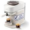 Philips Baristina Macchina Espresso con macinatura, pressatura e preparazione automatica, 16 bar, per Espresso e Lungo, compatta, Bianco Naturale e portafiltro bianco, macinacaffè integrato BAR305/00