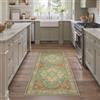 BEIMO Tappeto da Corridoio 80x150 cm, Vintage Boho Lungo per Cucina, Lavabile e Antiscivolo, Ideale per Cucina, Corridoio, Camera da Letto, Soggiorno,Verde Oliva