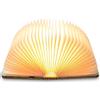 TRUMPETS Lampada Libro Led Pieghevole in Legno Mood Lights, Luci notturne 2500mAh Ricarica USB-C, Idea Regalo Originale Compleanno e Natale (22cm | Bianco caldo)