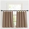 KGORGE Tenda Corte per Finestre Camera da Letto Moderna Tende Oscuranti Cameretta Bambini con Passanti Curtains Termiche Isolanti per Interni 2 Pezzi 90x90cm(LxA), Moca