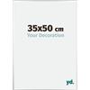 yd. Cornice 35x50 cm Argento Lucente - Cornice in Alluminio Kent | Your Decoration, Vetro acrilico antiriflesso, Montaggio a parete, Adatta per foto, poster o puzzle, Made in Holland