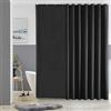Furlinic Tenda Doccia Antimuffa Tessuto Poliestere Grande Tende Doccia Impermeabile Lavabile Nero Tenda Vasca da Bagno con 18 Ganci 275x180cm.