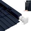 Generico Persiana alla Veneziana in Alluminio, 40 60 70 80 90 100 110 130 150 160 180 215 cm Fissaggio a Soffitto Incluso, Protezione dai Raggi UV, Design Moderno(Blue-gray)