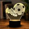 BIRBANN Lampada a Forma di Pallone da Calcio con Effetto 3D Illusione, Luce Notturna per Bambini 7 Colori Cambianti, Decorazione Camera Ragazzo, Atmosfera Rilassante per il Sonno, Regalo Originale