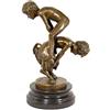 Kunst & Ambiente Arte & Ambiente - Statuetta in bronzo in stile Liberty - Il salto - firmato - scultura - diavolo - Satyr - decorazione per la casa