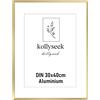 kollyseek cornice di alluminio 30 x 40cm cornice di poster in metallo oro con vetro acrilico infrangibile moderna cornice di foto Cornice con passepartout per le immagini Poster Foto oro
