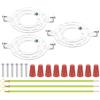 PATIKIL 130mm (5,12) Kit Staffa Montaggio Universale per Lampada, 3 Set Piastra Soffitto Rotonda con Barra Trasversale Luminosa con Vite per Lampada Parete Lampadario a Sospensione