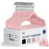 Blumtal Grucce Appendiabiti in Velluto - 30 Pezzi - Rosa | Grucce Vellutate Salvaspazio nell'Armadio - Gancio Rotante 360° - Stampelle Armadio per Pantaloni