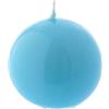 Holyart Candele, ceri, ceretti: Candela Sfera Lucida Ceralacca d. 5 cm azzurro