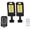 MAGIC SELECT 2Ud Lampione Solare da Esterno 160 LED con Sensore di Movimento PIR, Faro Solare IP65 Impermeabile con Telecomando, 3 Modalità, Staffa Regolabile per Giardino, Cortile, Garage e Ingresso