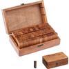 FUSONGQINTANG 70 Pezzi Timbri Alfabeto Gomma di Legno Lettere Francobolli Ambientale | Simboli Timbri con Scatola Legno Vintage per Creare Cartoline