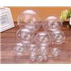 Russo Tessuti 5 Palline Plastica Trasparente Sfera Plexiglass Apribile Palle Albero Natale DIY Ø 10 cm Bianco