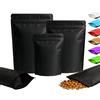 Plaphy 100 Sacchetti Mylar in Alluminio Stand Up Richiudibili,Nero,10x15cm | Buste Doypack Ermetiche Opache per Alimenti, Sacchetti con Zip per Confezionare e Conservare Caffè, Tè, Caramelle, Spezie