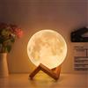 CPROSP Lampada Luna 3D Stampa 15cm 16 Colori RGB Telecomando Dimmerabile