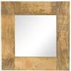 FWIKDUN Specchio vintage in legno di mango fatto a mano specchio decorativo in legno massello 50 cm telaio