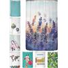 arteneur® - Tenda da doccia antimuffa, 120 x 180 cm, materiale riciclato Öko-Tex Standard 100, orlo zavorrato, non trasparente, impermeabile, lavabile, con 8 anelli ed e-book, motivo: lavanda