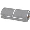 OUTBROS Pieghevole Scatole Portaoggetti, Organizzatore per Vestiti, Contenitori per Armadio Salvaspazio, Cestini in Tessuto, Grigio, 38x25x25 cm, 2 Pezz