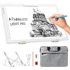 elice Pannello luminoso DIN A4 con tasca/supporto, ricaricabile A4, 6 livelli di luminosità e piastra da disegno dimmerabile, lightbox per Diamond Painting, disegno, schizzo (bianco)