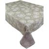 Casatessile Tovaglia Quadrata e Rettangolare Cotone ROSETO Tovaglia in Cotone con Rose Bianche - 4 posti 140X140 cm.