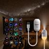 Generic Proiettore di luce notturna 2 in 1 Galaxy con 24 pellicole scorrevoli HD, luminosità regolabile a collo di cigno rotante a 360°, lampada LED portatile USB per camera da letto, auto, sala giochi