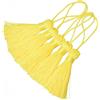 Hetuyon 20 pezzi 10.9cm Segnalibro Fatto a Mano Nappe Nodo Cinese-Giallo | Ciondoli Setosi con Passante per Gioielli,Orecchini,Ghirlande,Lauree,Feste,Portachiavi e Piccole Decorazioni Casa