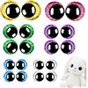 Kinesgsg 20 Pezzi Occhi per Amigurumi Glitterati, 12mm/18mm/30mm Colorati in Plastica Occhi di Sicurezza per Amigurumi, Occhis Amigurumis, per Fai da Te Amigurumis, Peluche, Orsacchiotti