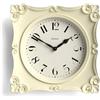Jones Clocks® Rialto Orologio a parete | Orologio quadrato in stile vintage ornato | 25cm | Cream | Ideale per il soggiorno o la camera da letto