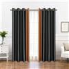 Ystyle Moderna Tende per Interni 2 Pezzi, 140×260 CM, Grigio Arancione | Tende Camera da Letto Natalizie, Oscurante da Interno con Anelli, Tenda Termica Isolante Freddo e Caldo Soggiorno