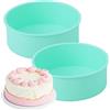 Lytonix 2 Pezzi Stampi in Silicone per Dolci, 20 cm Rotonda Tortiera per Torta