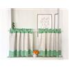 Daliena Set di 2 tende corte a quadretti, effetto lino, per cucina, stile rustico, retrò, vintage, per finestre piccole (60 x 60 cm (larghezza x altezza), colore verde, 2 pezzi