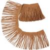 GORGECRAFT 2mx15cm Finta Pelle Scamosciata Marrone Nappa in Pelle PU Doppia Faccia Nappa Gonna da Ballo Coprispalle per Cucito Fai da Te Bordi per Indumenti Tende Borse Orlo Accessori