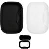 Ousuwo Set di 2 portasapone impermeabili da viaggio, portasapone in plastica a prova di perdite, con coperchio, per il bagno (nero + bianco)