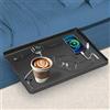 HIKENRI Comodino organizer, mensola per letto a castello e a soppalco, mensola con clip, vassoio per casa, scuola, ufficio, dormitorio (nero)
