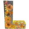 Generico Lettere in Resina con Fiori Dentro,Lettera in Resina con Fiori,Lampada Personalizzata,Lettere con Fiori pressati con Luce LED, Lettere Luminose Personalizzate per casa, Festa, Natale (L)
