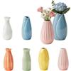 Qnbonrich Set di 6 vasi in ceramica, 6 forme e colori, mini vasi con smalto lucido, 12 cm, boho, piccoli vasi decorativi per erba della pampa, fiori secchi, decorazione da tavolo e decorazione per la casa