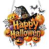 MOGTAA Happy Halloween - Kit con ciondolo a forma di zucca con diamanti per adulti, forma speciale 5D, cappello da mago, decorazione da parete per casa e giardino