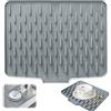 Lytonix Tappetino Scolapiatti Silicone Grigio, 40x32,5cm Tappeto Scolapiatti Cucina