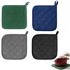 JRILUO Set da 4 Presine da Cucina, Resistenti al Calore fino a 550℉ / 288℃Sottopentola in Cotone Trapuntato per Pentole e TeglieDesign a Rombi Spesso NeroGrigioVerdeBlu Scuro18 x 18 cm